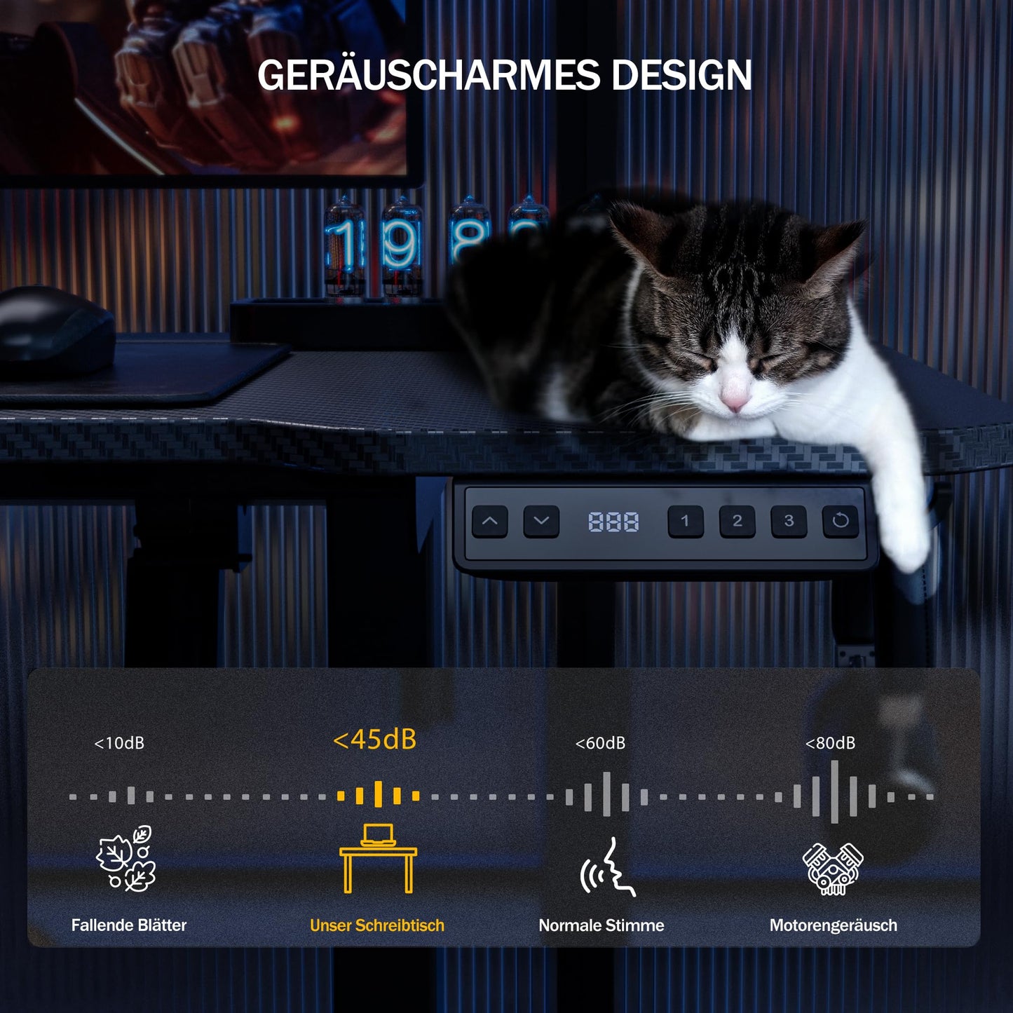 Acrolix Height-Adjustable Desk L Shape, 150 x 100 cm, Electric Corner Desk, Height Adjustable 72-118 cm, with Drink Holders and Hooks, Sturdy Scaffolding Corner Desk, Brown