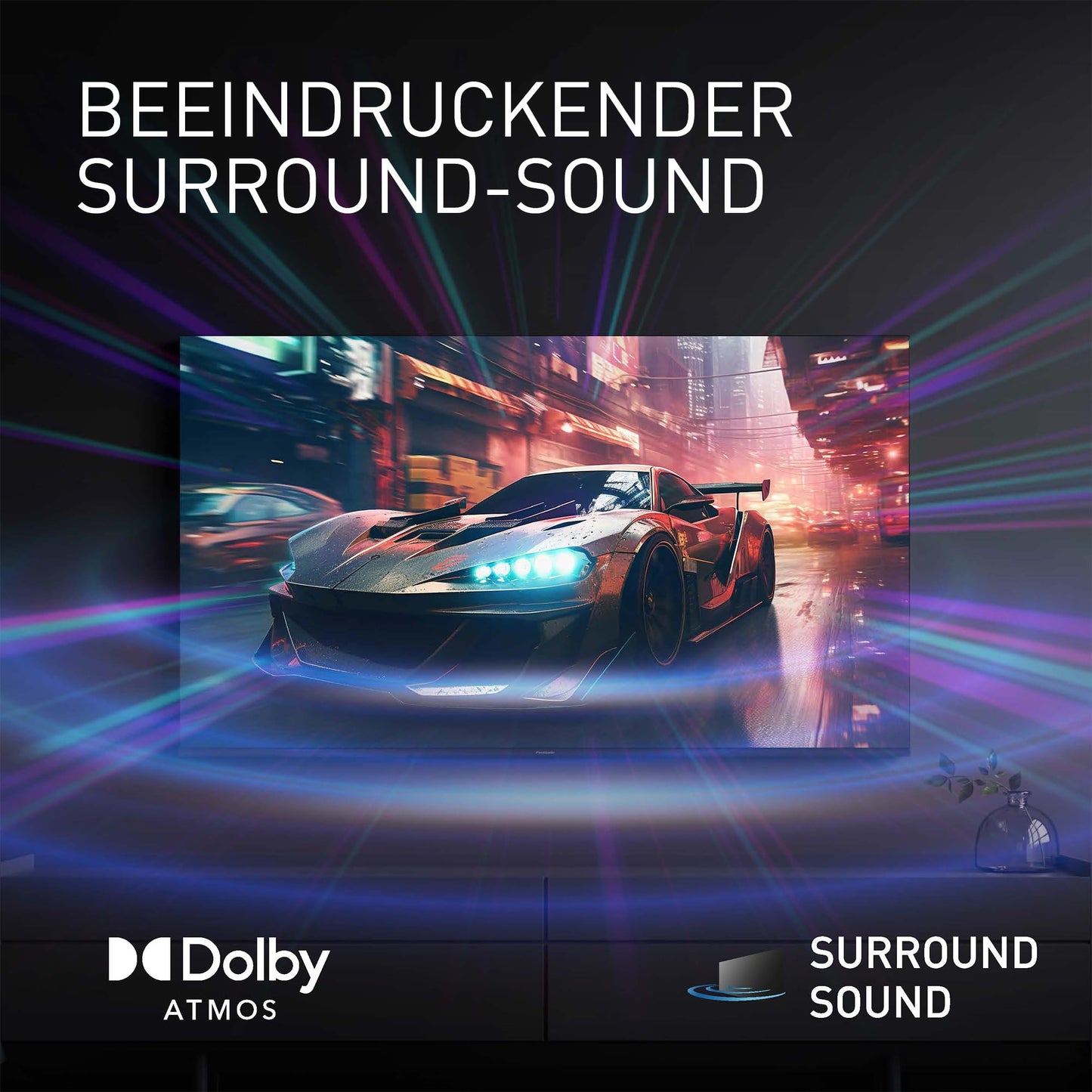 Panasonic Premium TV-50W80AEZ, W80 Series 50 Inches, 4K Ultra HD QLED Smart TV, 2024, Fire TV, Dolby Vision & Atmos, Game Mode Plus, Alexa Voice Control, Airplay, Black