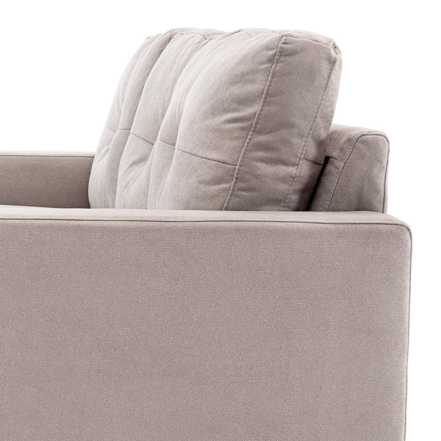 HOMCOM Corner Sofa L-Shaped Sofa with 3 Cushions, Corner Couch with Button Binding, Linen Look, Couch Living Landscape for Living Room, Bedroom, 193 x 136 x 85 cm, Black