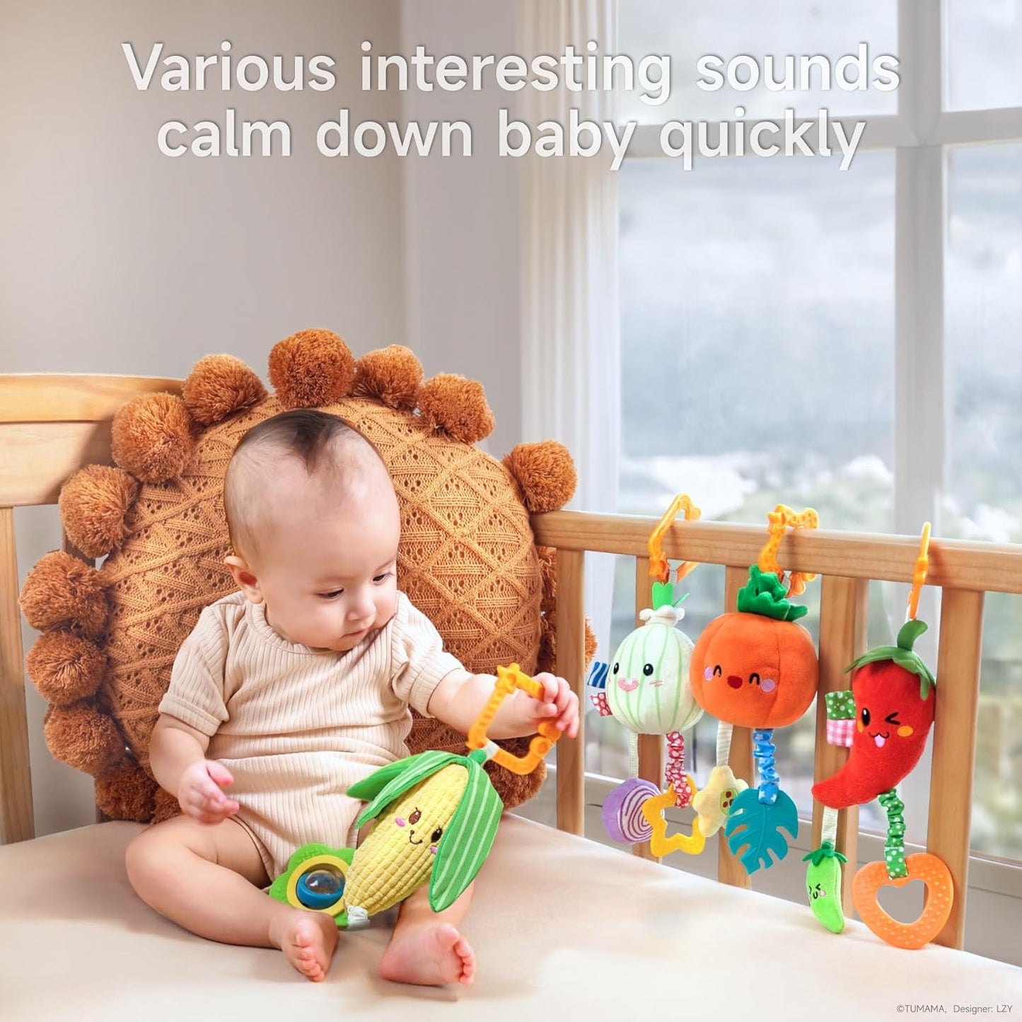 TUMAMA KIDS Baby Toy Rattles 0-12 Months Clip on Pushchair and Pram Newborn Sensory Toy for Babies Boys and Girls