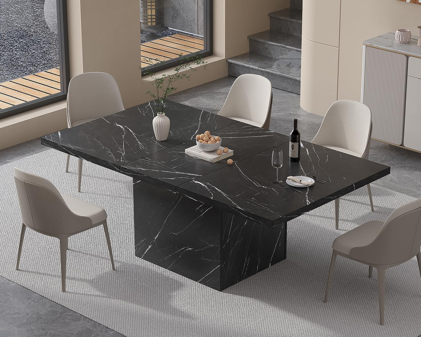 HSH Modern Black Dining Table1