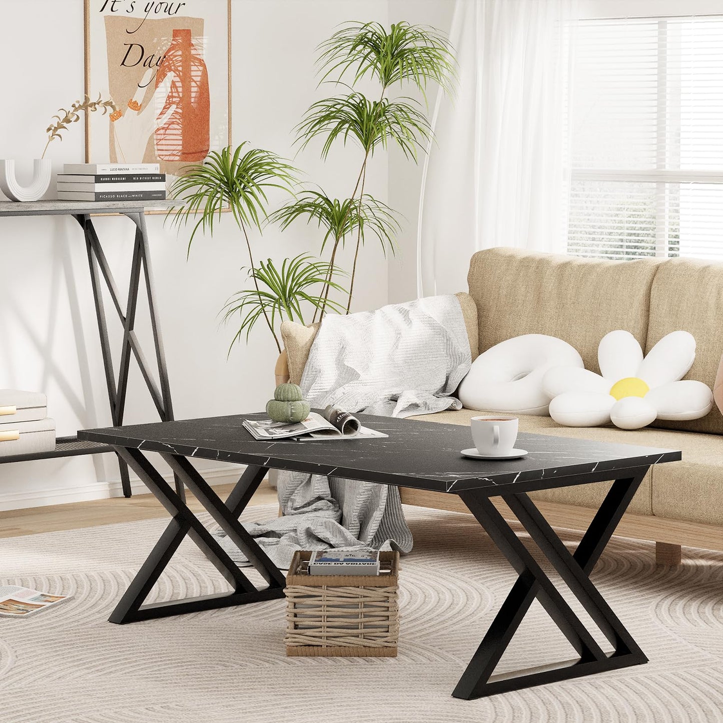 Garden 4 you X Coffee Table, White + Gold