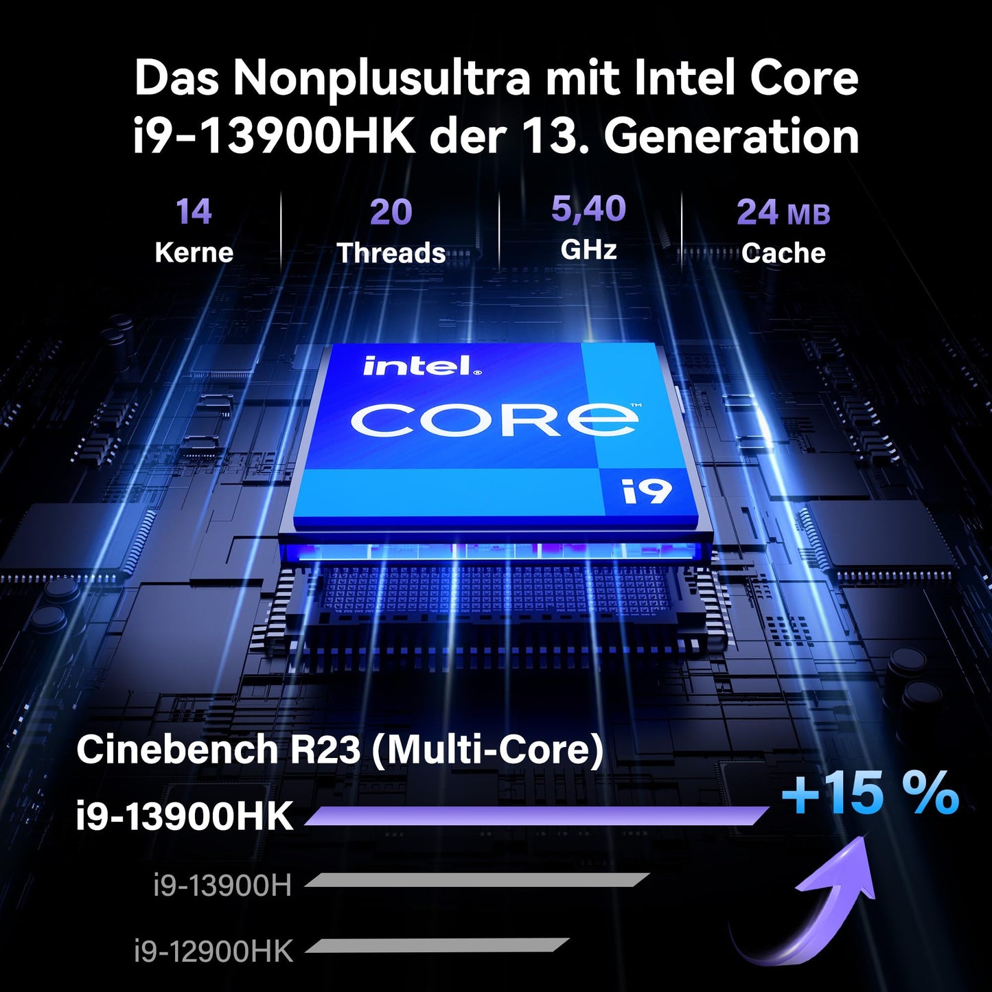GEEKOM Megamini G1 Gaming PC with Intel i9-13900HK Processor + Nvidia Geforce RTX 4060 8GB Water Cooling High End Desktop Computer Windows 11 Pro 32GB DDR5 RAM + 2TB SSD for All Application Scenarios
