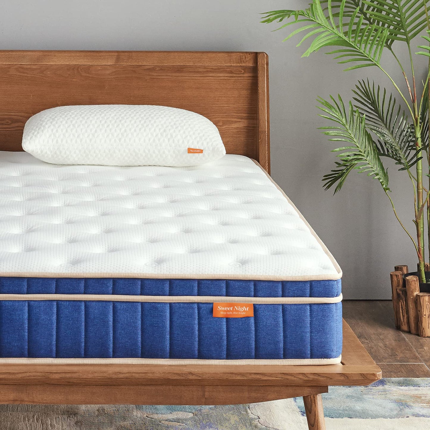 Sweetnight Mattress 160 x 190 cm, Pocket Spring Core Mattress with 7-Zones, Breathable, Orthopaedic, Height 20 cm, Hardness H4