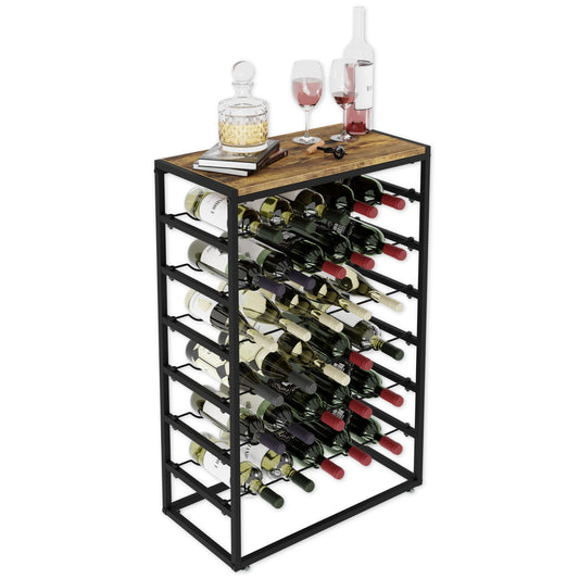 Lenmar, Metal Wine Rack for Bottles, 7-30 Bottles, Wine, Bottle Rack, Cellar Rack, Shelves, Bottle Holder, Robust Wine Storage (LOFT 2-30)