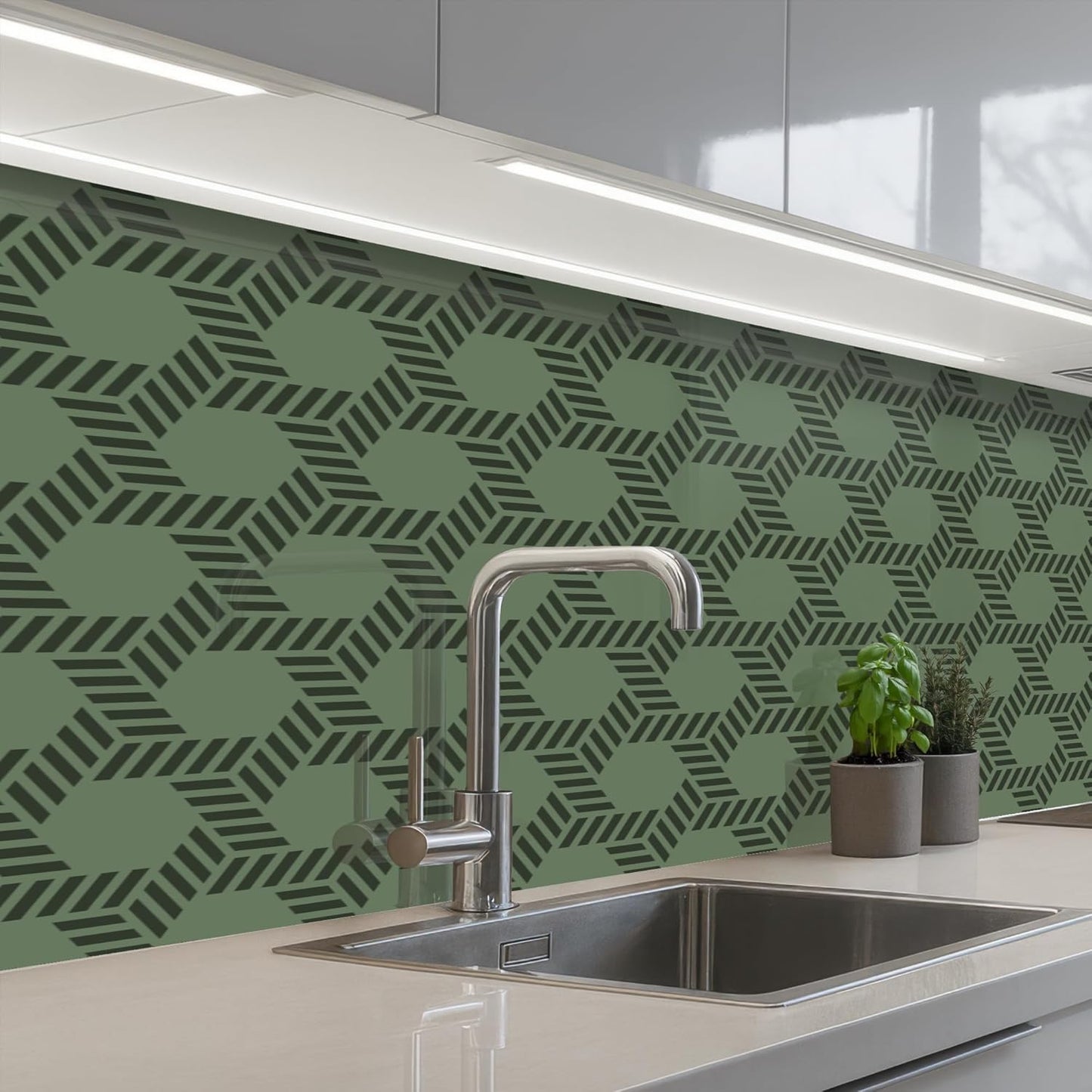 Back Wall Kitchen 60 x 80 cm Back Wall Protection Self-Adhesive Splash Guard Kitchen Back Wall Kitchen Front Kitchen Self-Adhesive Kitchen Back Walls Black - Marble - Gold - Nerf