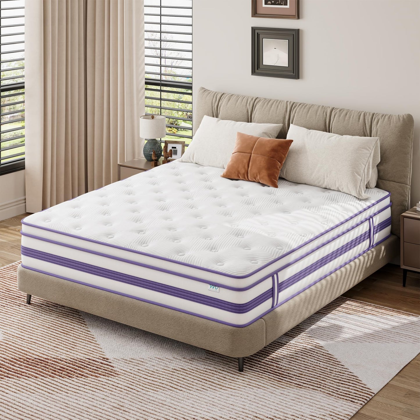 Moziel 180 x 200 cm Mattress, 26 cm Height, H3, Oeko-Tex Certified, Gel Memory Foam Hybrid, Pocket Spring, Breathable, Medium Firm, Pressure Relief, Barrel Pocket Spring Mattress Packed in Box