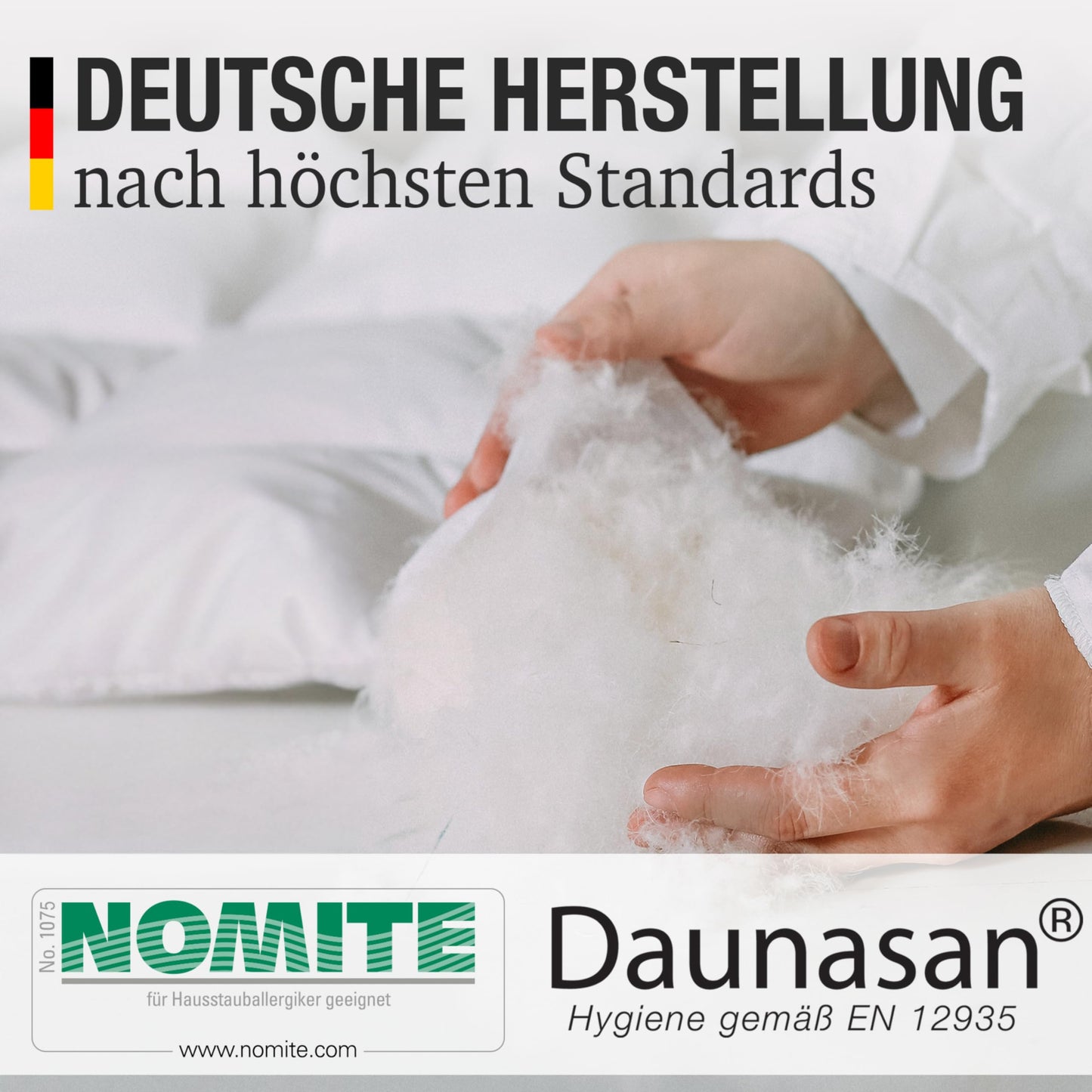 Duvet 135 x 200 cm - Feather Duvet Winter Duvet with Down & Feathers - Extra Warm & Fluffy - Winter Duvet Washable & Breathable - Down Duvet Oeko-Tex Certified