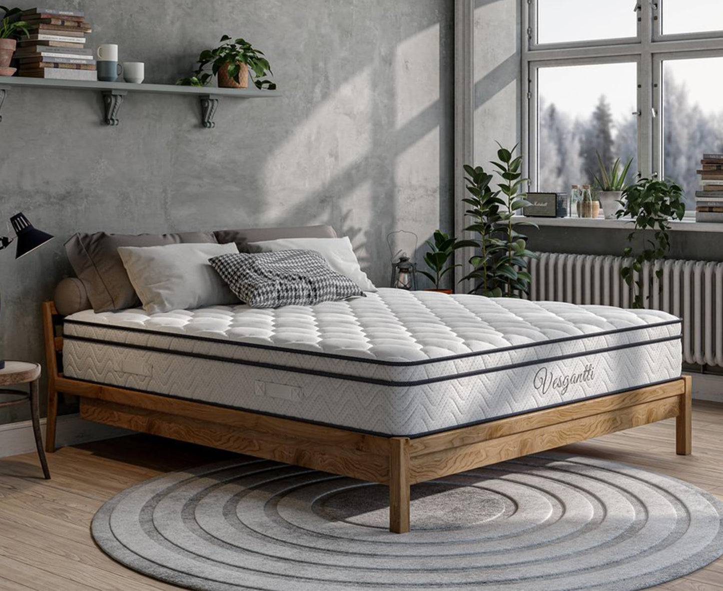 Vesgantti Matratze 180x200 höhe 22cm H3 7-Zonen Taschenfederkernmatratze Mittelfeste Orthopädischem Kaltschaummatratze Öko-Tex Zertifiziert Matratzen Klassik BoxTop