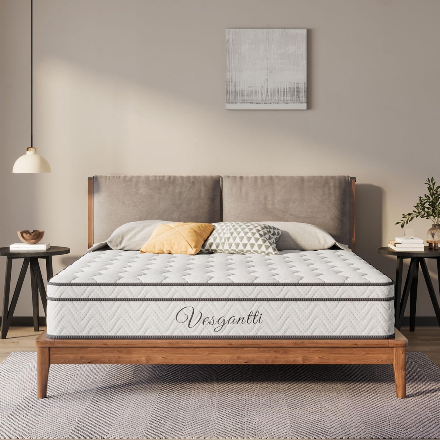 Vesgantti Matratze 180x200 höhe 22cm H3 7-Zonen Taschenfederkernmatratze Mittelfeste Orthopädischem Kaltschaummatratze Öko-Tex Zertifiziert Matratzen Klassik BoxTop