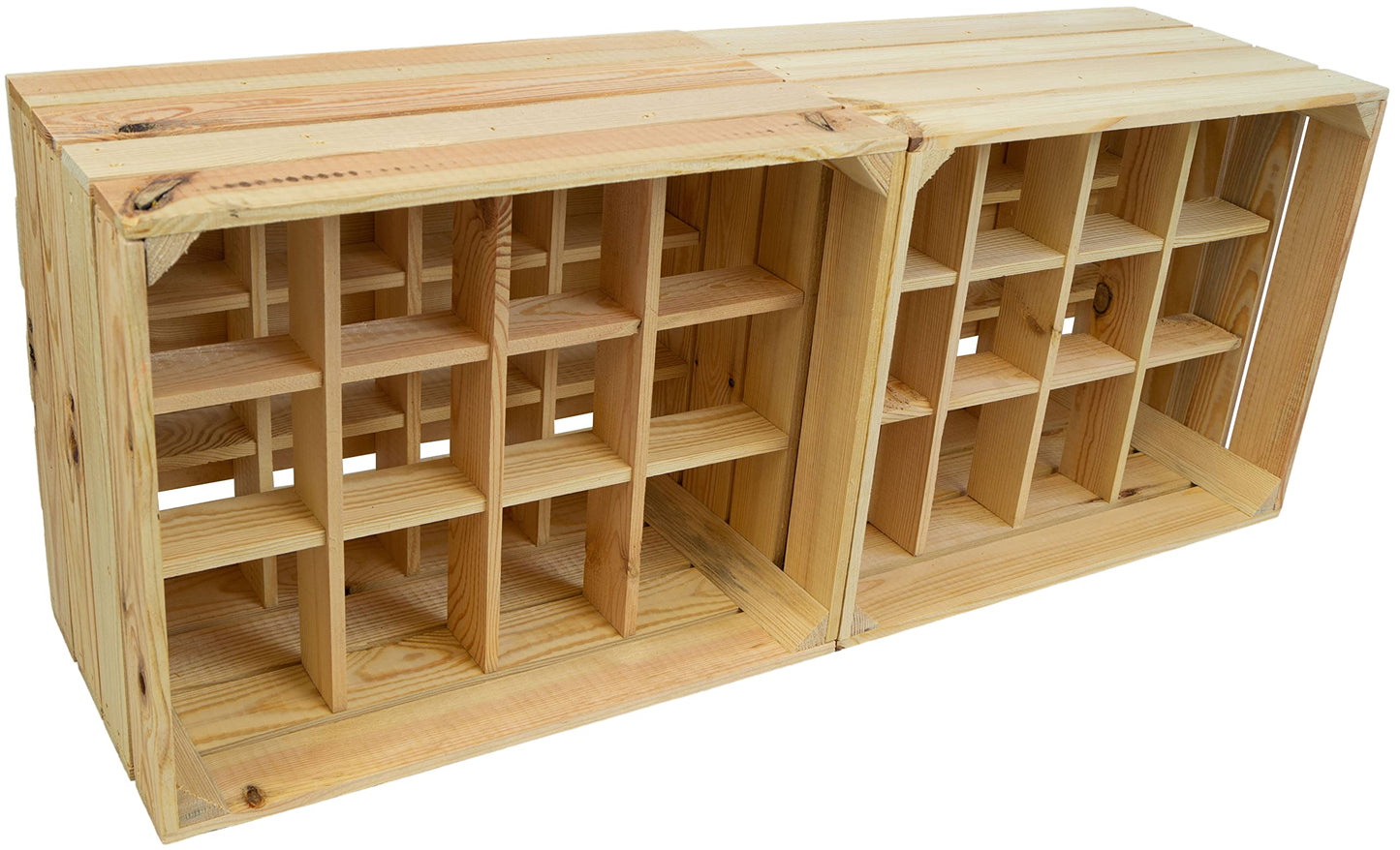 Kistenkolli Altes Land Bottle Rack, Henry, Natural, Flamed, Dimensions Approx. 50 x 40 x 30 cm, wine rack