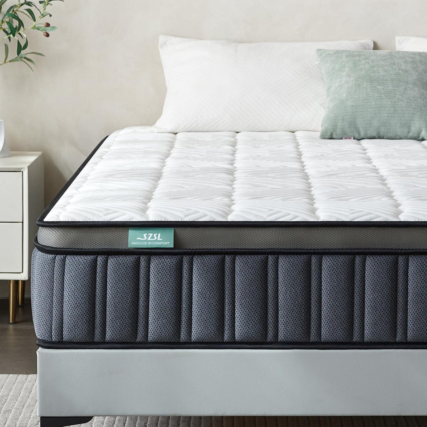 Mattress 140 x 200 x 26 cm 7-Zone H4 H3 Spring Mattress with Oeko-Tex Certified Orthopaedic Pocket Spring Mattress with Foam 100 Nights Trial Sleep
