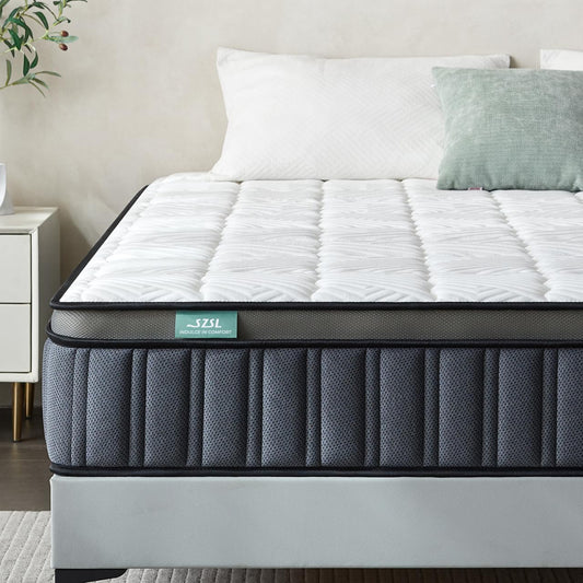 Mattress 140 x 200 x 26 cm 7-Zone H4 H3 Spring Mattress with Oeko-Tex Certified Orthopaedic Pocket Spring Mattress with Foam 100 Nights Trial Sleep