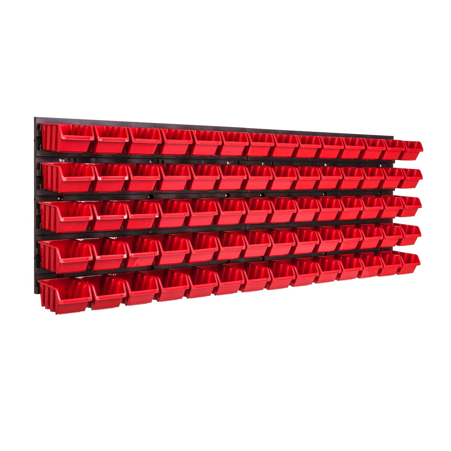 Storage System Wall Shelf 1152 x 390 mm | Pack of 55 | Stacking Boxes Storage Boxes | Extra Strong Wall Plates | Shelf Expandable | Workshop Shelf Storage Shelf Workshop Wall Shelf Boltless Shelf