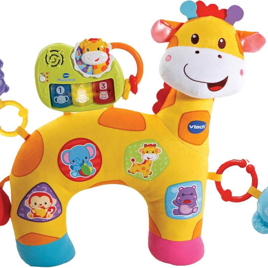 Vtech 80-506804 Baby Giraffe Cushion for Toddlers, Plush Colourful Toy