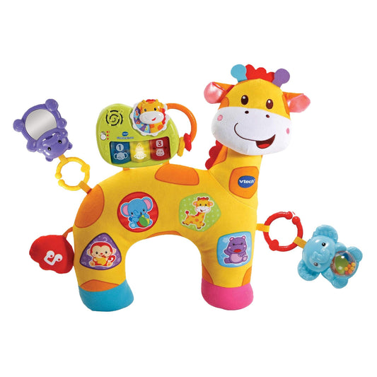 Vtech 80-506804 Baby Giraffe Cushion for Toddlers, Plush Colourful Toy