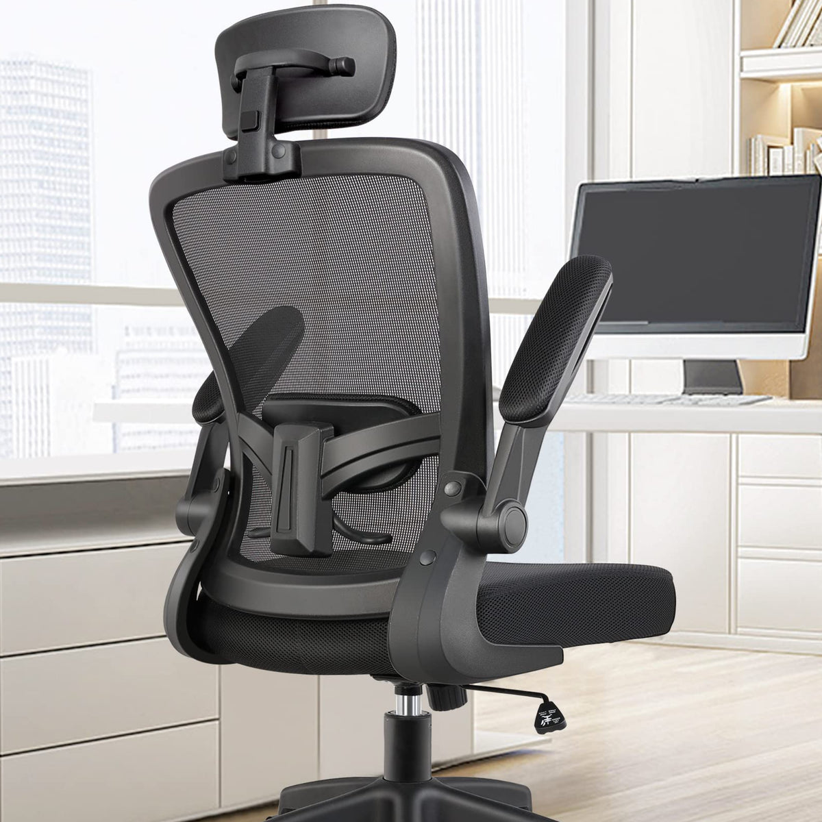 FelixKing Office Chair Ergonomic Desk Chair with Adjustable Headrest, Armrests, Lumbar Support, High Back Office Chair, Desk Chair up to 300 lbs Load Capacity (Black)