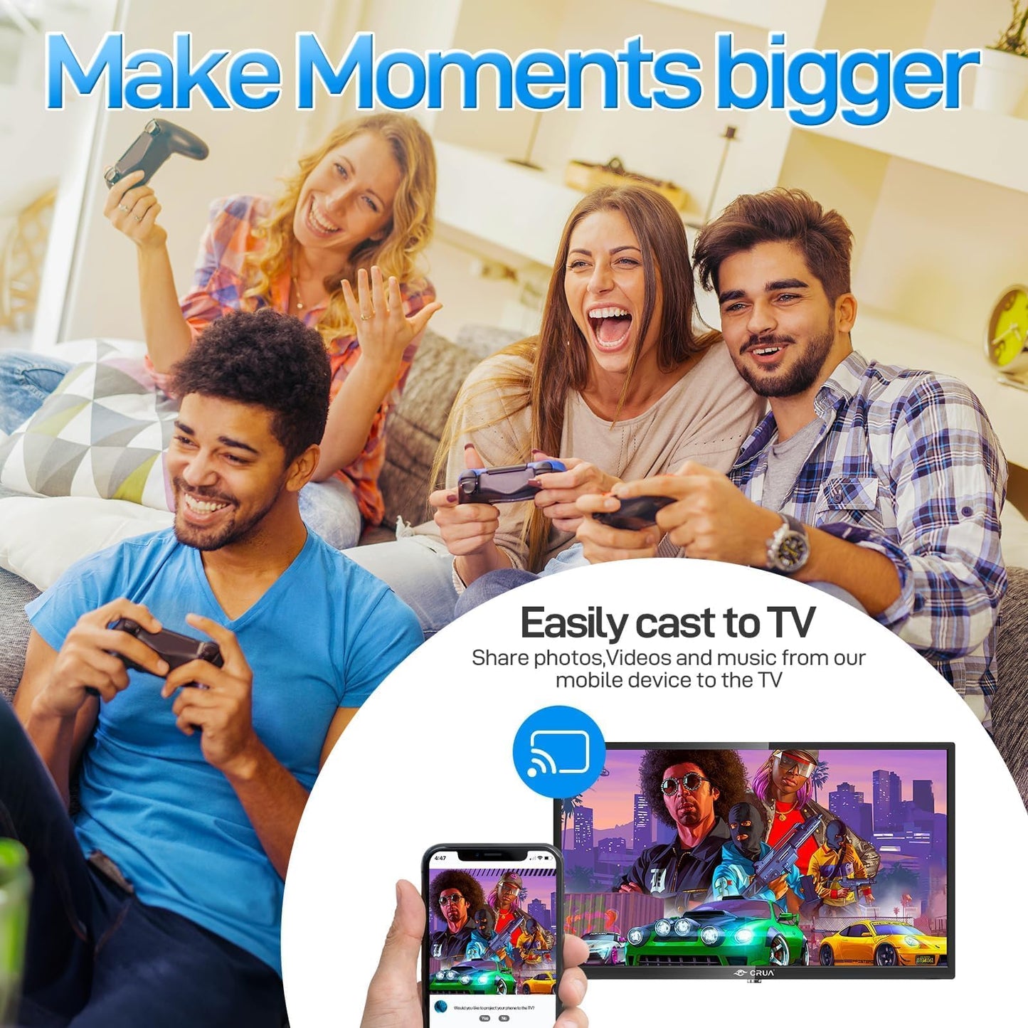 VIDAA Smart TV, 127 cm (50 Inch) TV, 1920 x 1080P Full HD TV, LED TV with HDMI/USB/AV IN/Triple Tuner DVB-T2/T/C/S2/Compact and Smart for Your Home, Black [Energy Class E]