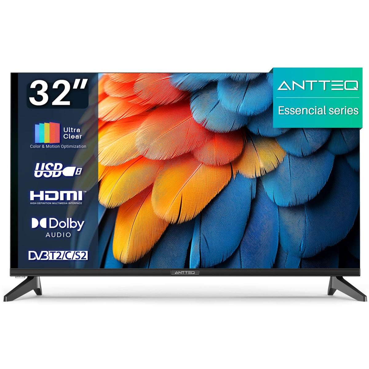AB50D1 Fernseher 50 Zoll (TV 127 cm), Dolby Audio, LED, Triple Tuner DVB-C / T2 / S2, CI+, HDMI, Mediaplayer per USB, digitaler Audioausgang, incl. Hotelmodus