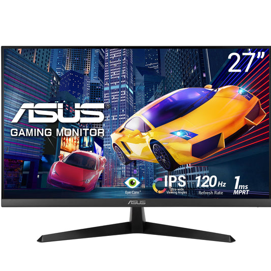 ASUS Eye Care VY249HGR - 24 Inch Full HD Monitor - 120 Hz, 1ms MPRT, AdaptiveSync, GameFast Input - IPS Panel, Vesa 100x100, 16:9, 1920x1080, D-Sub, HDMI