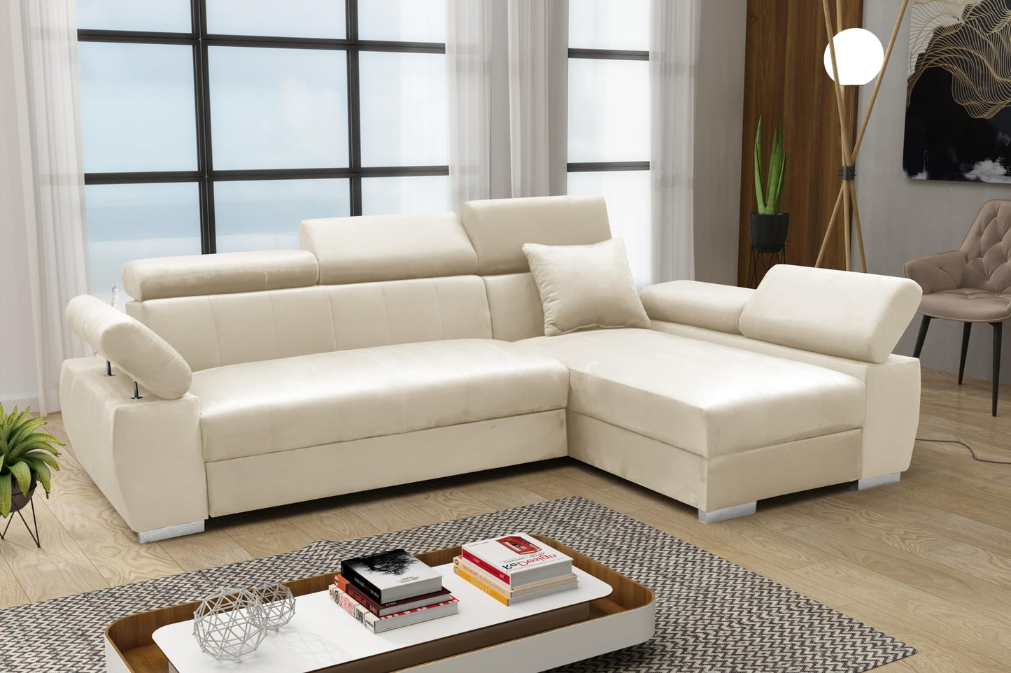 MEBLE-LUX - Ecksofa mit Schlaffunktion