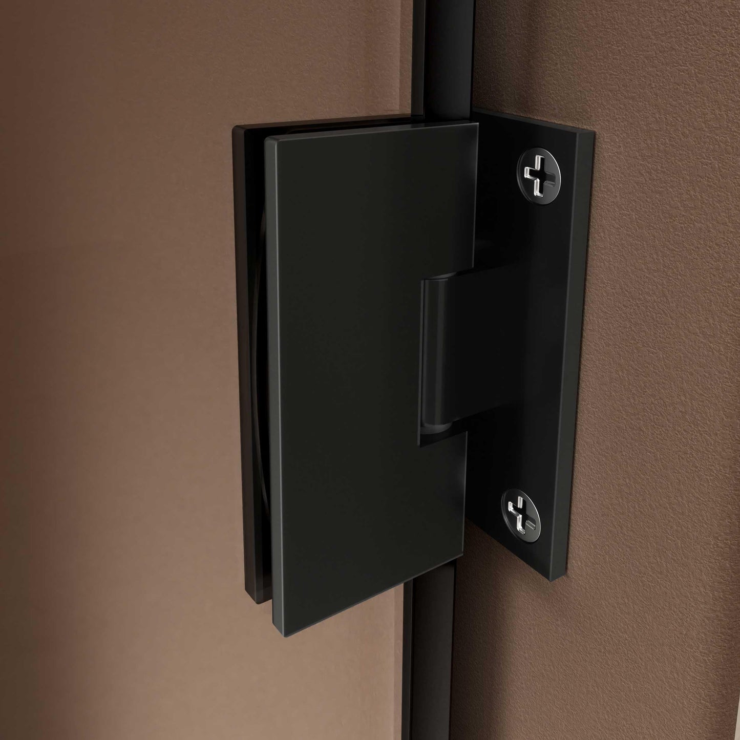 90 cm x 185 cm Shower Door with 6 mm ESG Nano Coating Glass Shower Doors, Shower Door Recess Door with Explosion Protection Film, Black T Triple Maple