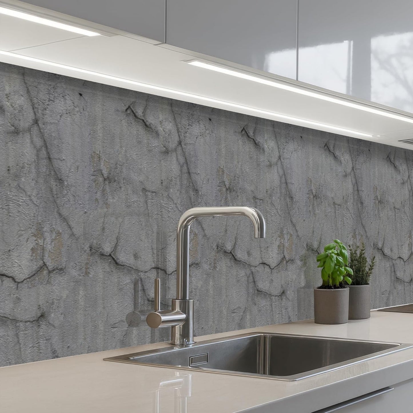 Back Wall Kitchen 60 x 80 cm Back Wall Protection Self-Adhesive Splash Guard Kitchen Back Wall Kitchen Front Kitchen Self-Adhesive Kitchen Back Walls Black - Marble - Gold - Nerf
