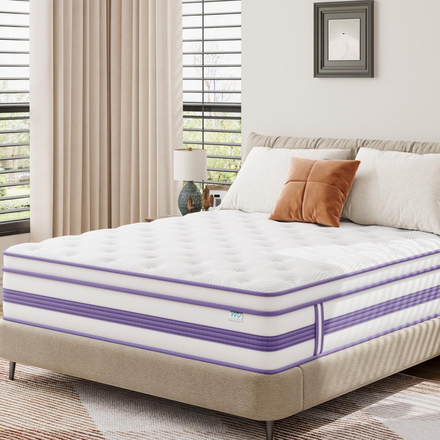 Moziel 180 x 200 cm Mattress, 26 cm Height, H3, Oeko-Tex Certified, Gel Memory Foam Hybrid, Pocket Spring, Breathable, Medium Firm, Pressure Relief, Barrel Pocket Spring Mattress Packed in Box