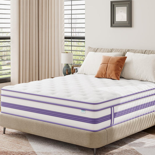 Moziel 180 x 200 cm Mattress, 26 cm Height, H3, Oeko-Tex Certified, Gel Memory Foam Hybrid, Pocket Spring, Breathable, Medium Firm, Pressure Relief, Barrel Pocket Spring Mattress Packed in Box