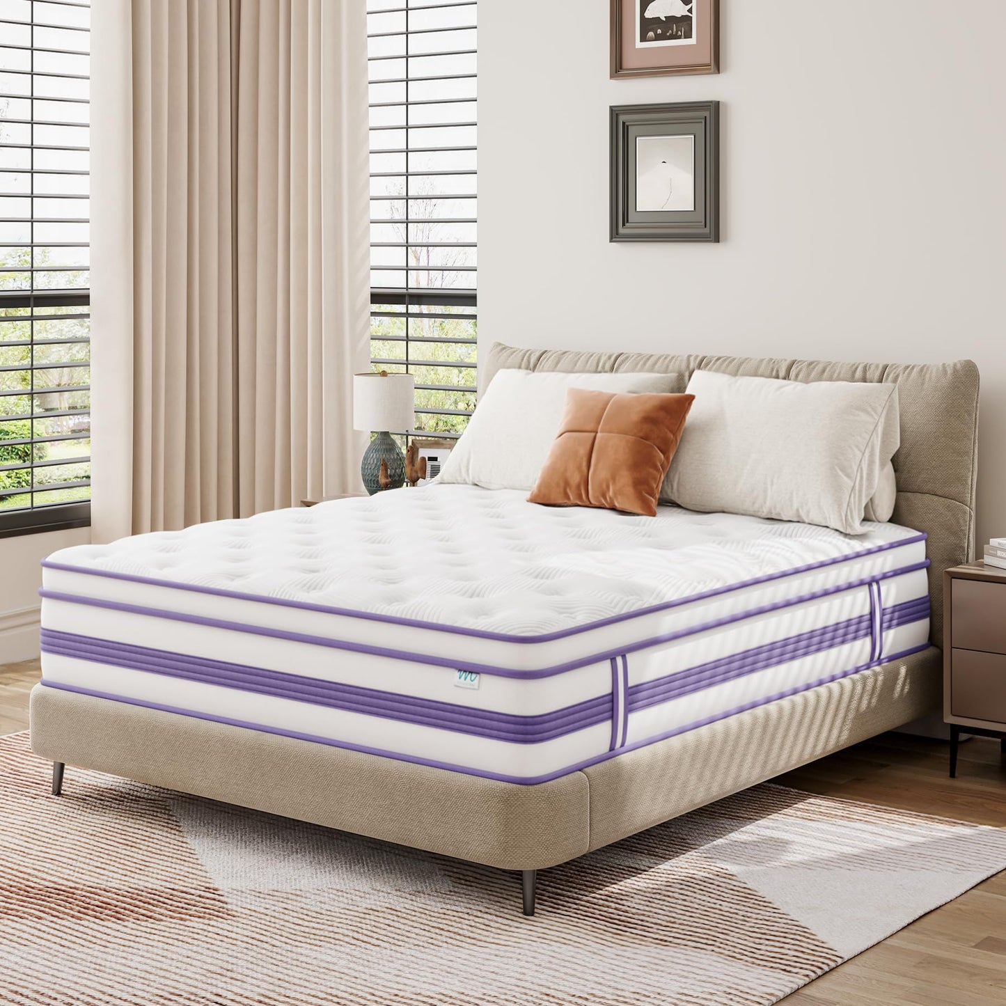 Moziel 180 x 200 cm Mattress, 26 cm Height, H3, Oeko-Tex Certified, Gel Memory Foam Hybrid, Pocket Spring, Breathable, Medium Firm, Pressure Relief, Barrel Pocket Spring Mattress Packed in Box