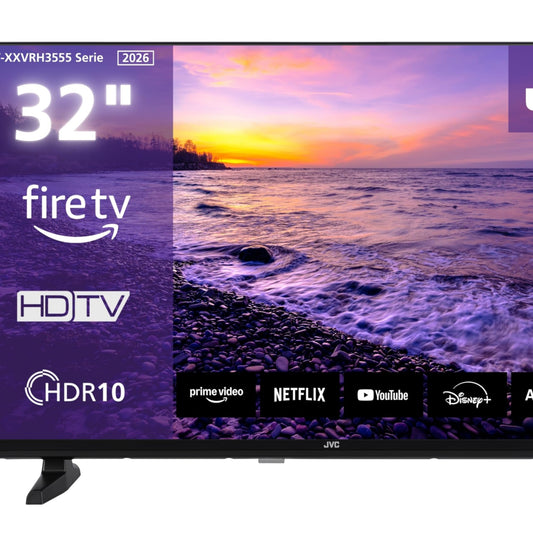 JVC Fernseher 24 Zoll Fire TV HD-Ready Smart TV HDR Fernseher mit Alexa Sprachsteuerung und Triple Tuner, LED TV LT-24VRH3555 (2026)