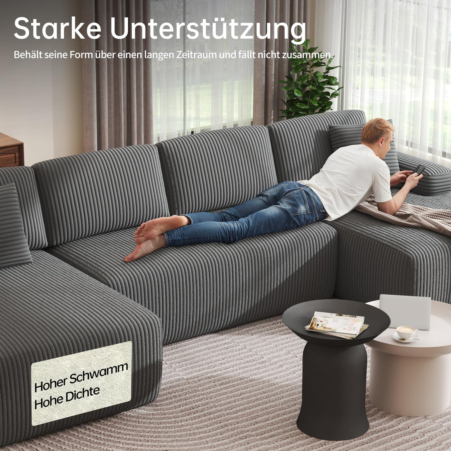 DURASPACE Cloud Sectional Sofas  (Grey)