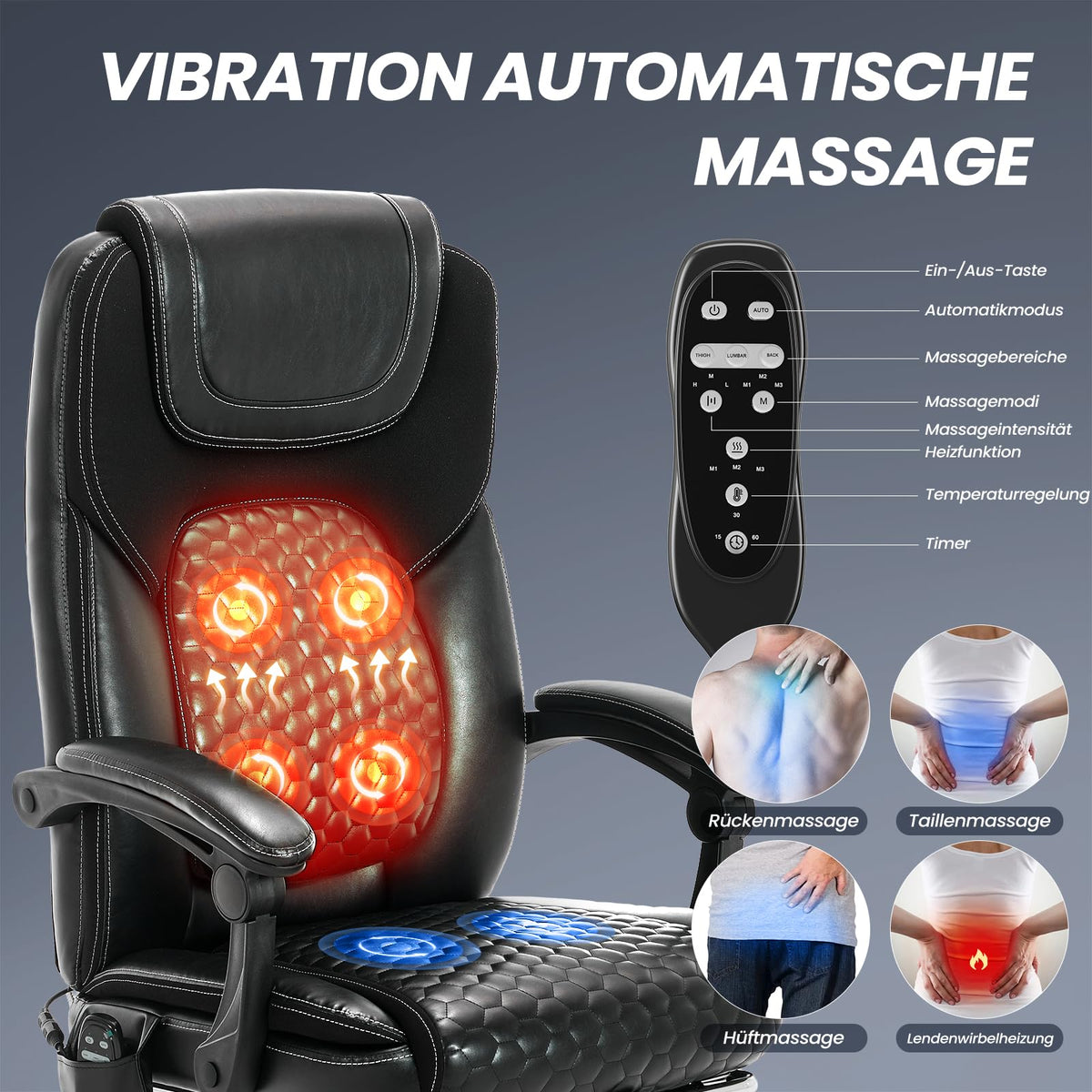 COLAMY Chefsessel aus Atmungsaktivem Leder – Ergonomischer Bürostuhl mit Taschenfederkern-Sitzkissen, Flip-up-Armlehnen& Leisen Rollen für Homeoffice und Büro, Schwarz