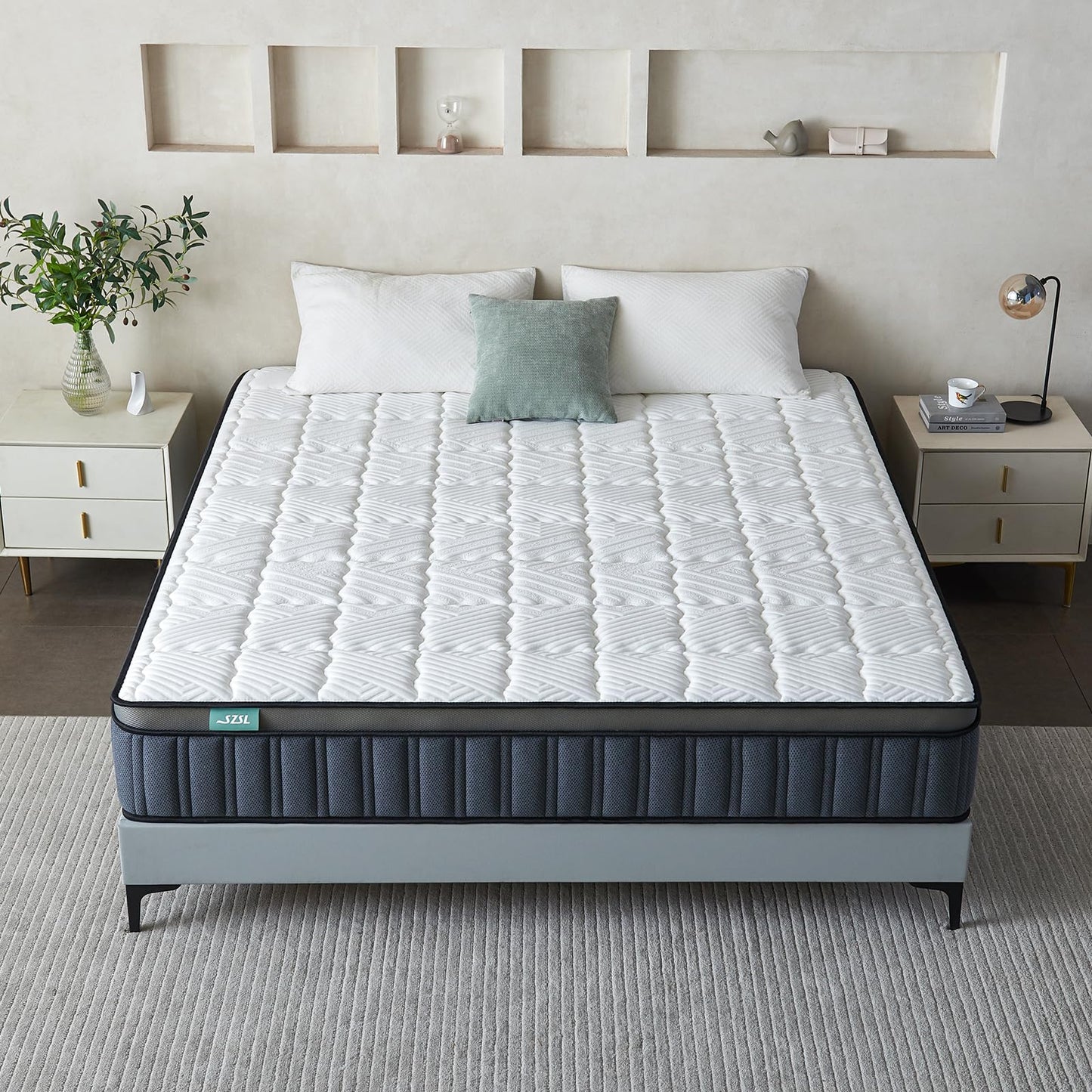 Mattress 140 x 200 x 26 cm 7-Zone H4 H3 Spring Mattress with Oeko-Tex Certified Orthopaedic Pocket Spring Mattress with Foam 100 Nights Trial Sleep
