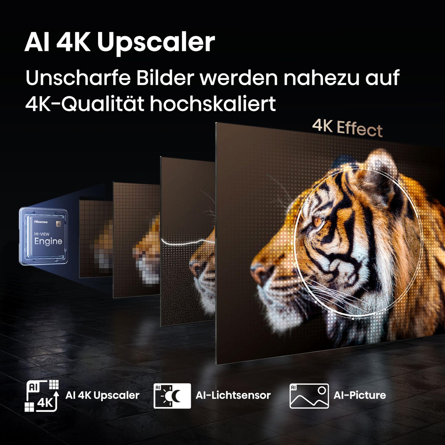 Hisense 43E7Q 43 Inch 4K UHD QLED, Smart TV, Game Mode Plus, Filmaker Mode, Dolby Vision Atmos, HDR10, HLG, HDR Immersive, AI 4K Upscaler, Dolby MS12, DTS X, Voice Control [2025]