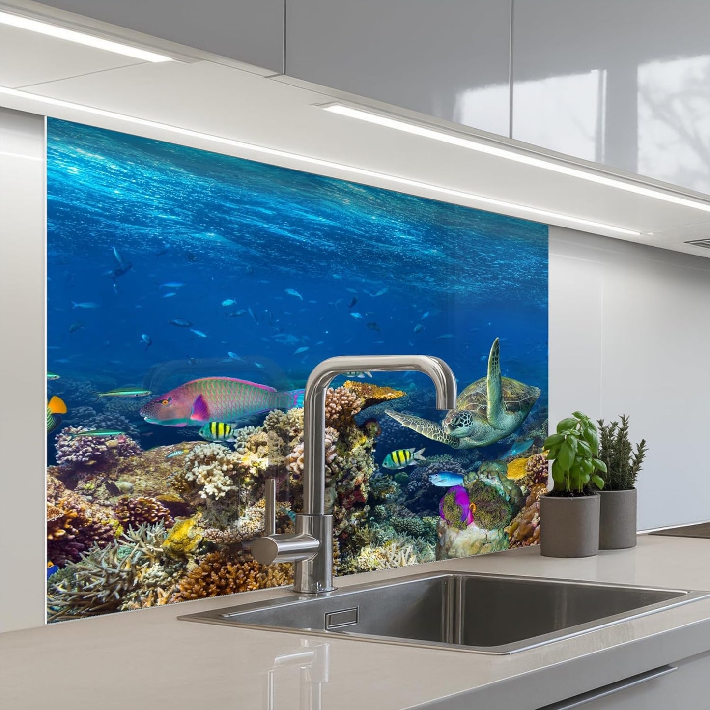 Splash Guard Kitchen Back Wall 60 x 80 cm Kitchen Washable Self-Adhesive Kitchen Wall Kitchen Front Kitchen Back Wall Protection Lavender - Purple - Flowers - Natural