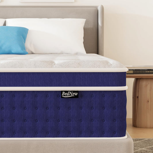 Mattress 180 x 200 cm, 30 cm Spring Mattress H3 Height 7-Zone Orthopaedic Pocket Spring Mattress with Comfort Memory Foam Layer, Oeko-Tex Certified, 101 Nights Trial Sleep