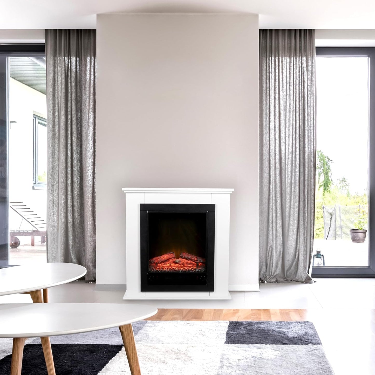 54211 Chicago Heater LED Electrical fireplace 1800 W - 67 x 23 x 62 cm - Black