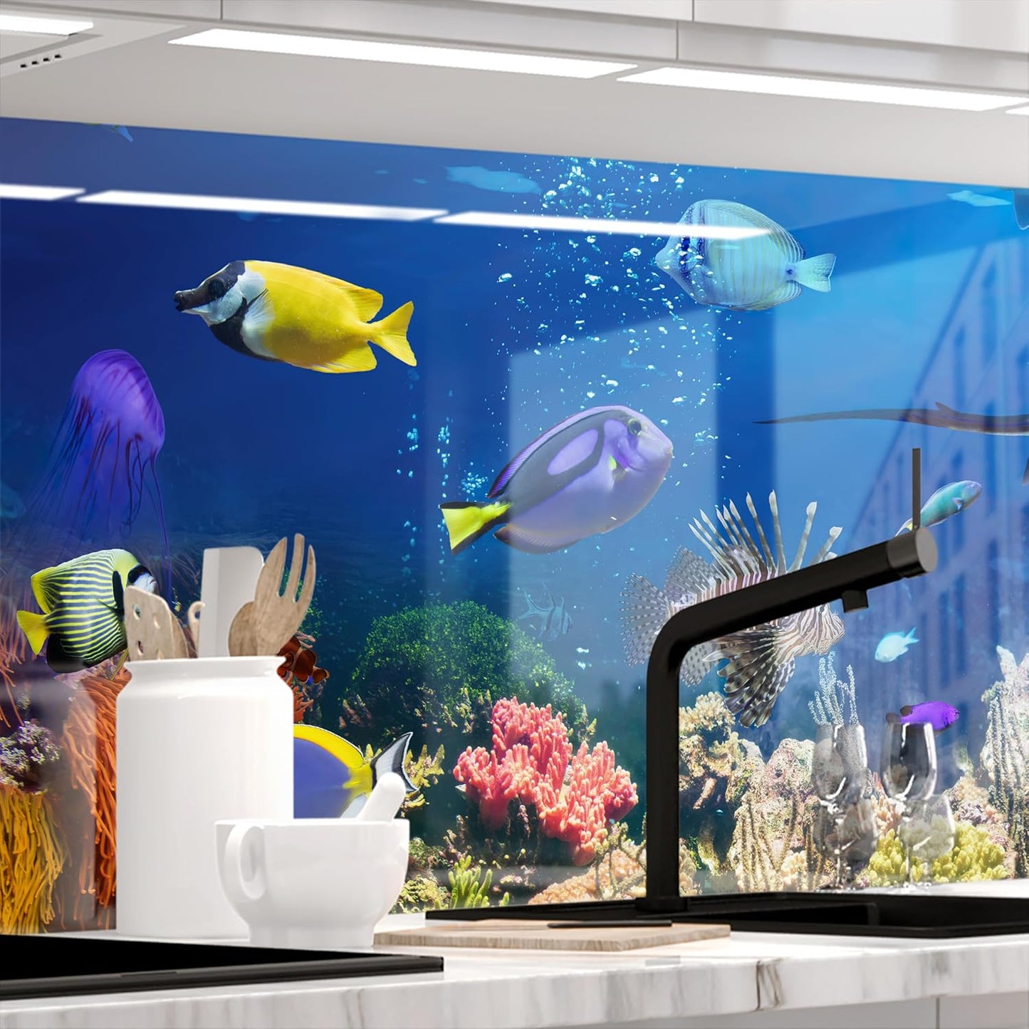 Stickerprofis Kitchen Splashback, High Gloss, Self-Adhesive, 20 Grey, 1.8 mm, Hard Plastic, for All Surfaces, Splash Guard, Premium, 60 x 220 cm