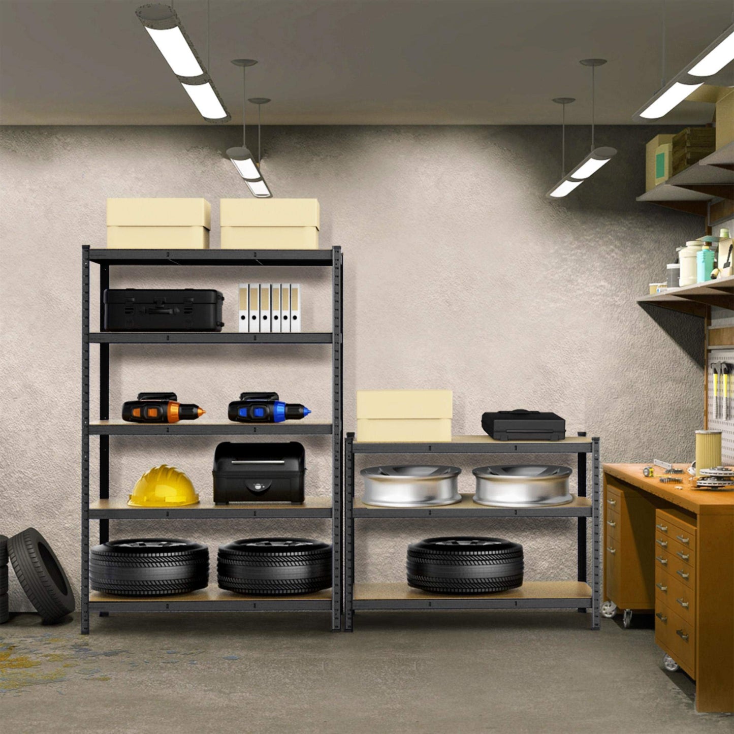 Yaheetech Heavy Duty Shelving Unit 180 x 120 x 60 cm 5 Shelves Metal Shelf Maximum Load 875 kg Cellar Shelving Unit Workshop Shelf