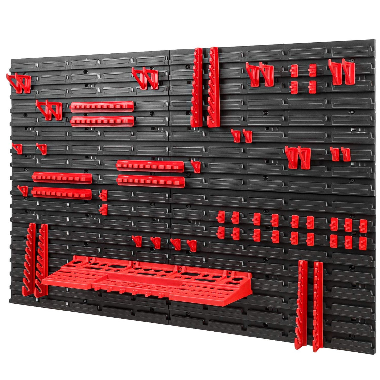 Tool Wall 1152 x 780 mm – Pafen Set Tool Holders with Perforated Wall Storage System Wall Shelf Workshop Shelf