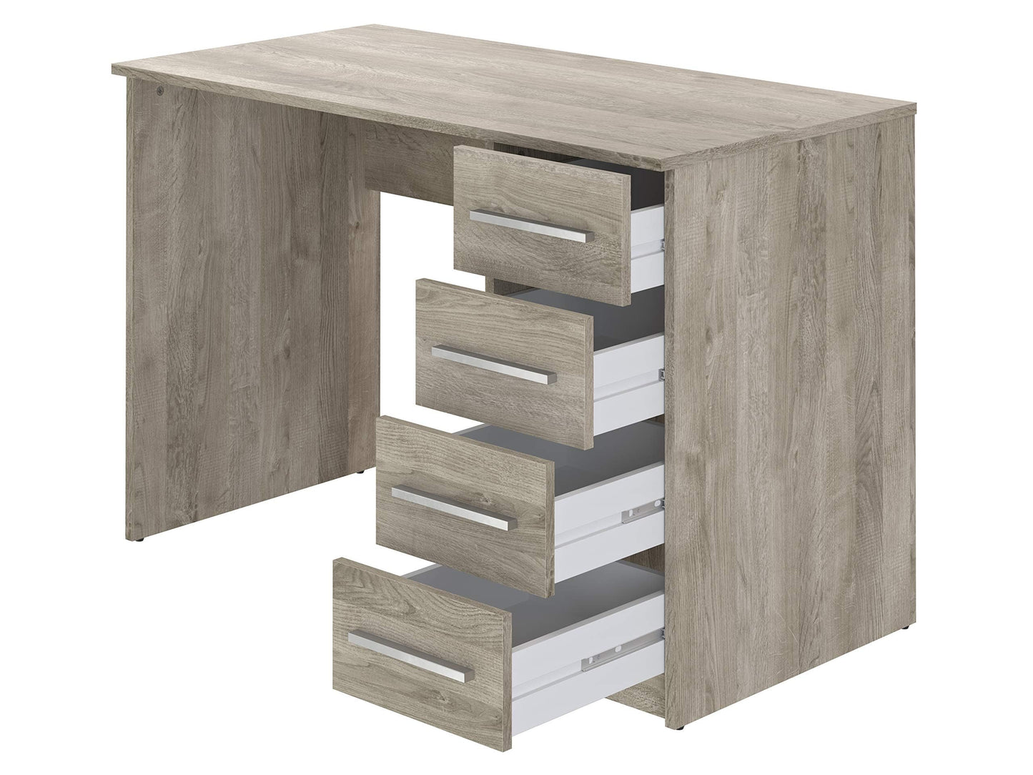 Amazon brand - Movian Idro modern desk, computer desk with 3 drawers, 56 x 110 x 73.5, white