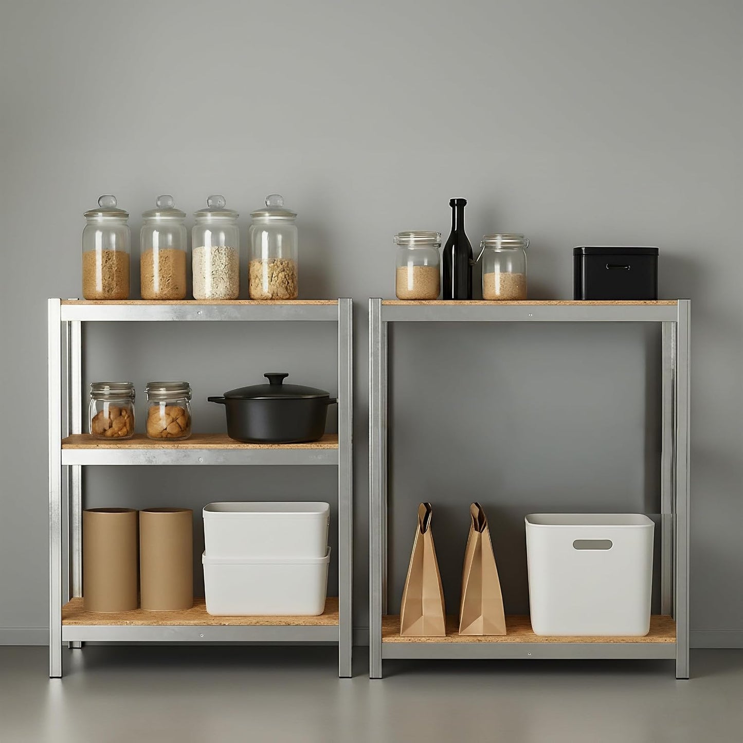 Relaxdays Heavy Duty Shelving Unit H x W x D 180 x 60 x 30 cm Load Capacity 500 kg 5 Shelves Silver