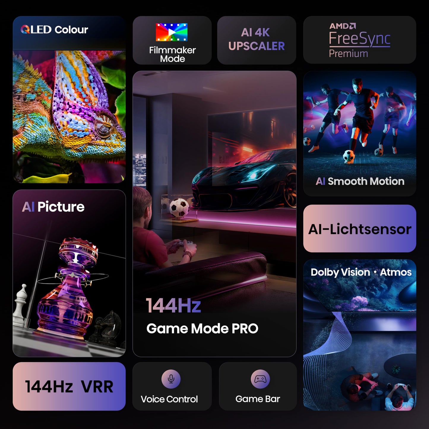 Hisense 43E7Q 43 Inch 4K UHD QLED, Smart TV, Game Mode Plus, Filmaker Mode, Dolby Vision Atmos, HDR10, HLG, HDR Immersive, AI 4K Upscaler, Dolby MS12, DTS X, Voice Control [2025]