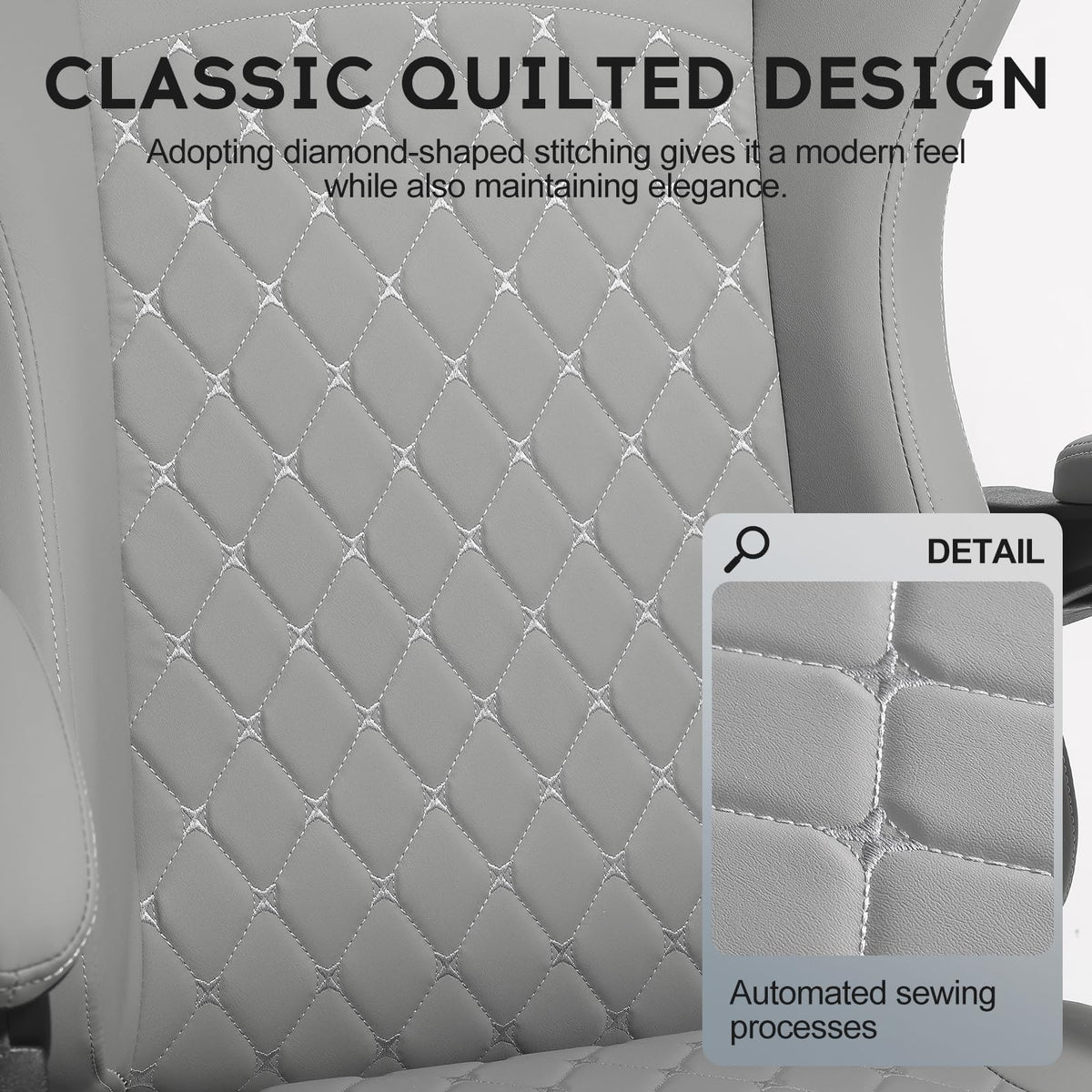 Vittanly Gaming Chair with Spring Cushion, Ergonomic Gaming Chair, Gamer Chair with Headrest, Lumbar Cushion and Footrest, Height-Adjustable Rotating Gaming Chair, Office Chair, 150 kg, Black