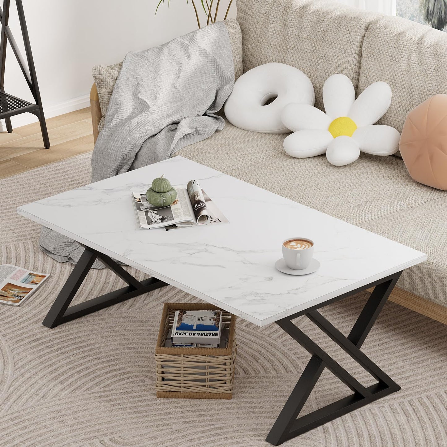 Garden 4 you X Coffee Table, White + Gold