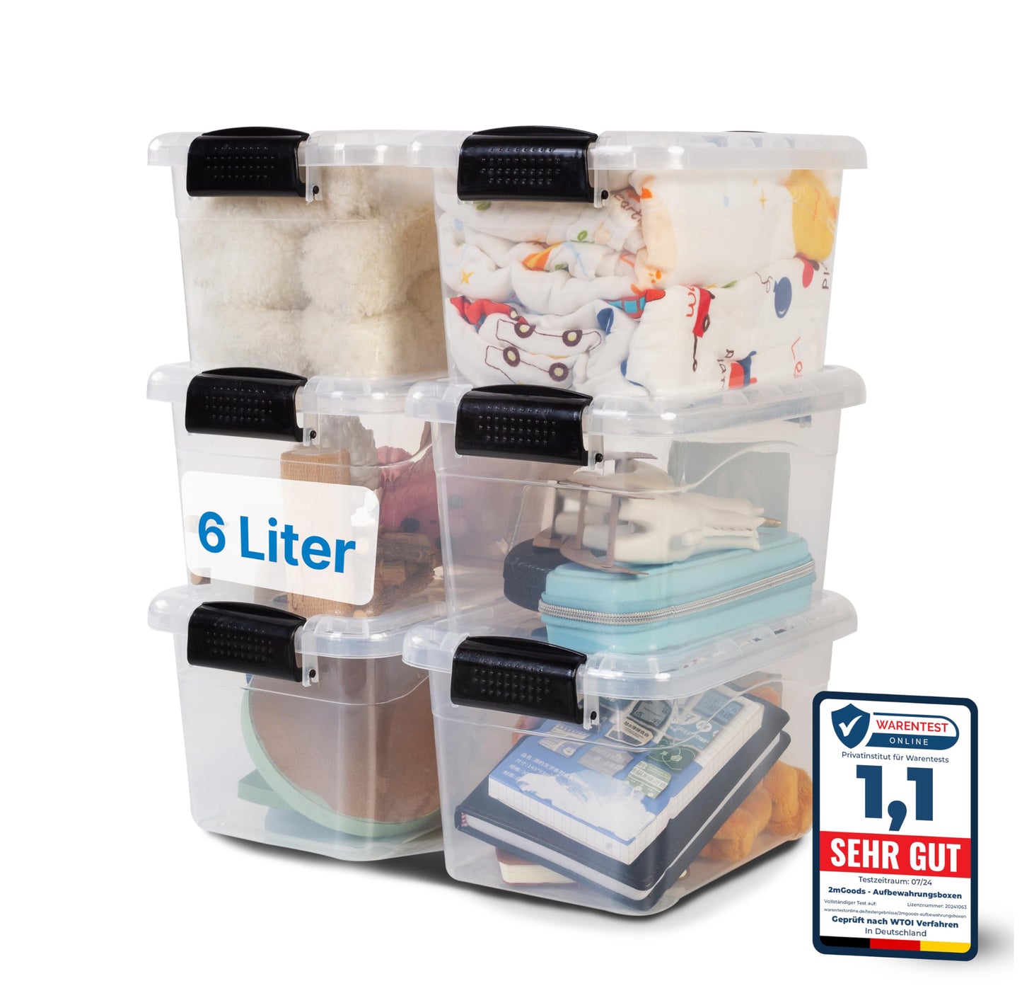 Heavy Duty Storage Boxes with Lids Dustproof Plastic Boxes Stackable BPA Free Clear Moisture Resistant Plastic Boxes for Home Basement (4 x 60L)