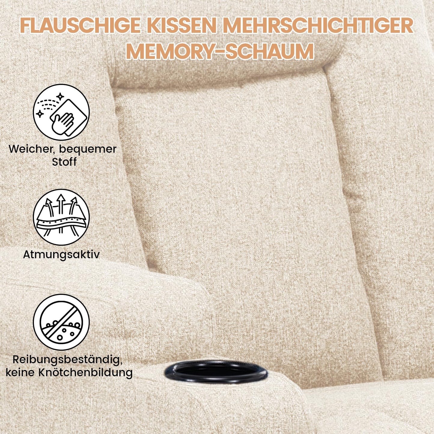 COMHOMA Relaxsessel-Set, Sofa, Sofa-Set aus Kunstleder, Fernsehsessel Ruhesessel Liegesessel mit Liege-Funktion Polstersessel Schlafsessel für Wohnzimmer Schlafzimmer Heimkino,Schwarz, 3+2+1