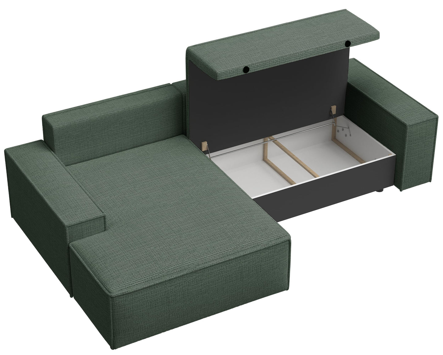 Selsey Sofa Corner Sofa Bed Couch with Storage Space Sleep Function Easy Care Polyurethane Foam L Shape Right Farese Beige Corduroy Look