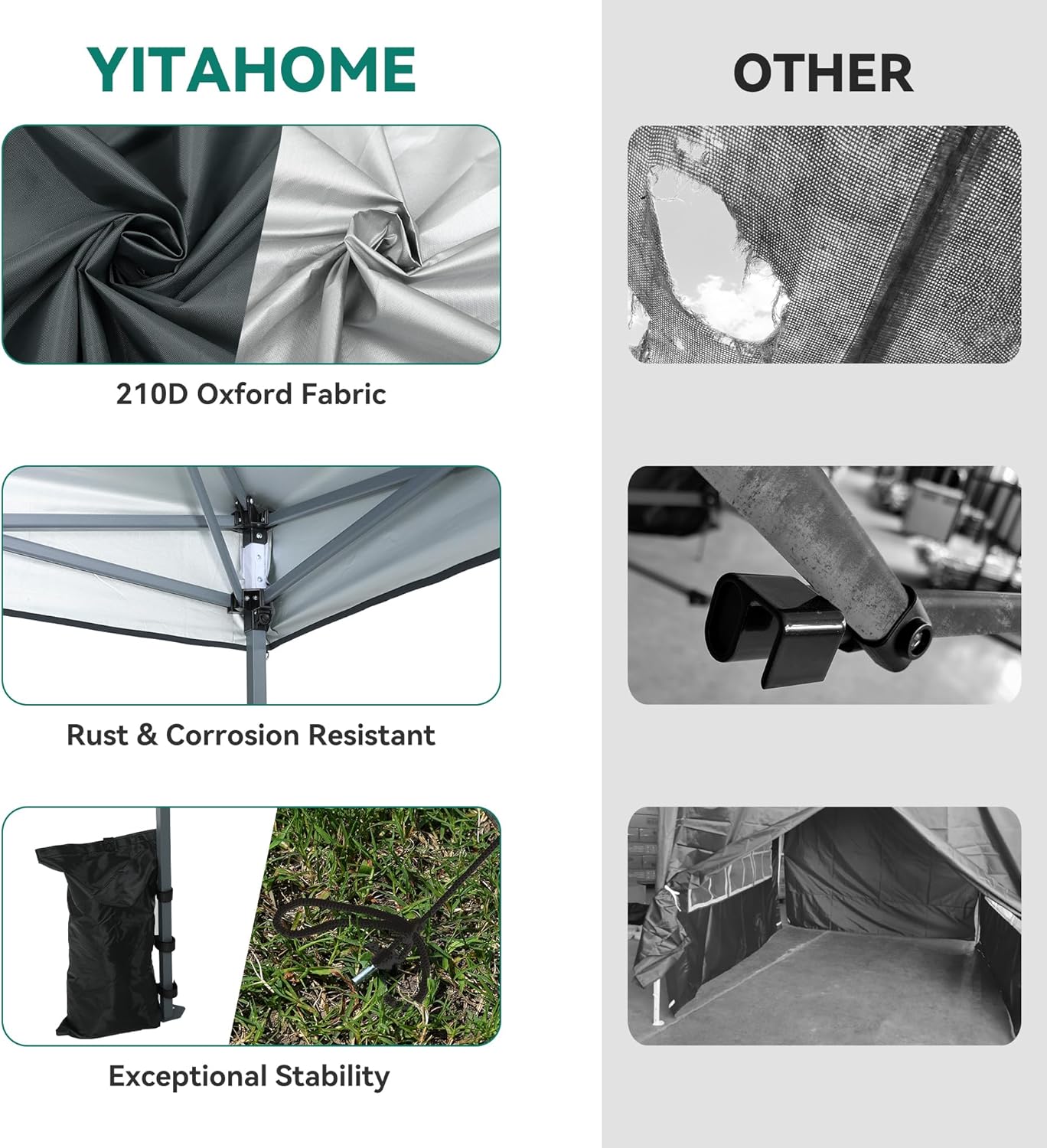 DWVO Folding Gazebo, Foldable Stable Pop Up Weatherproof Garden Gazebo with Protection, Height Adjustable for All Seasons, Ideal for Markets, Pool, Waterproof and Robust, 3 x 3 m, Grey